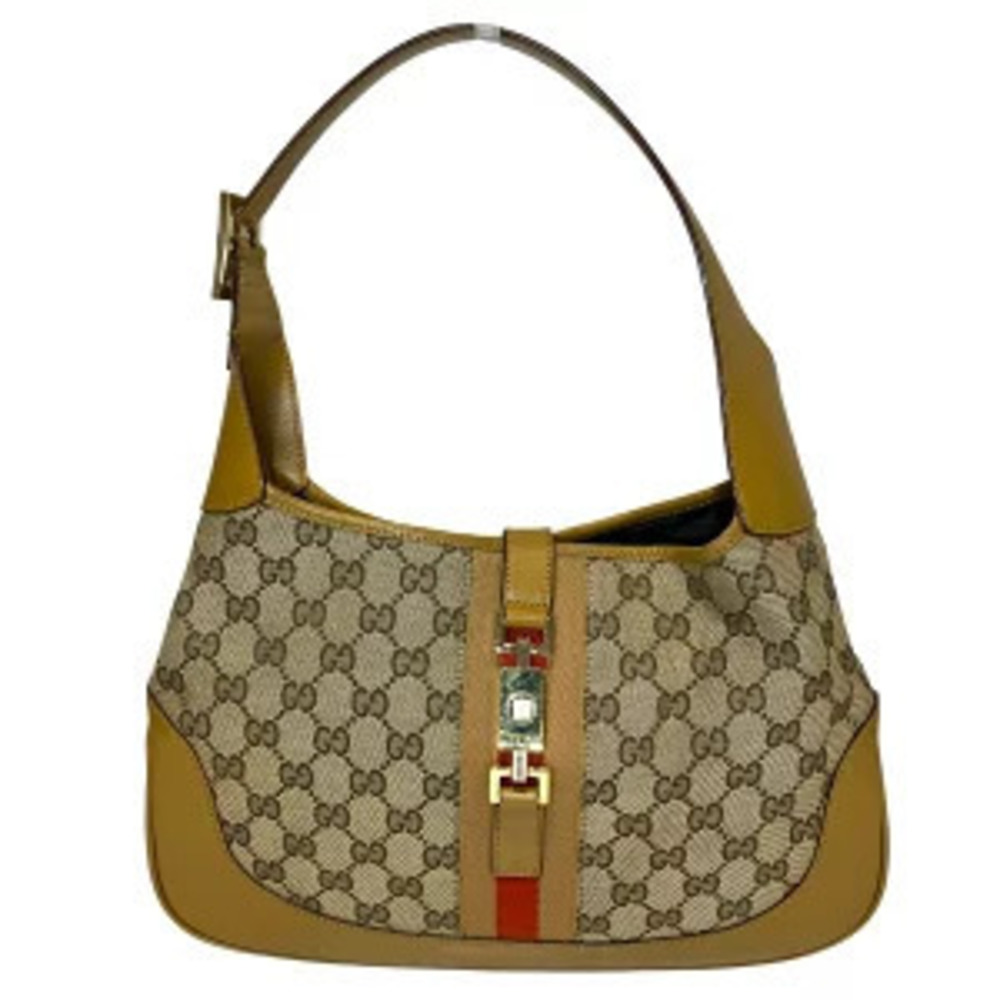 Gucci Jackie Shoulder Bag Canvas Leather 001 3306